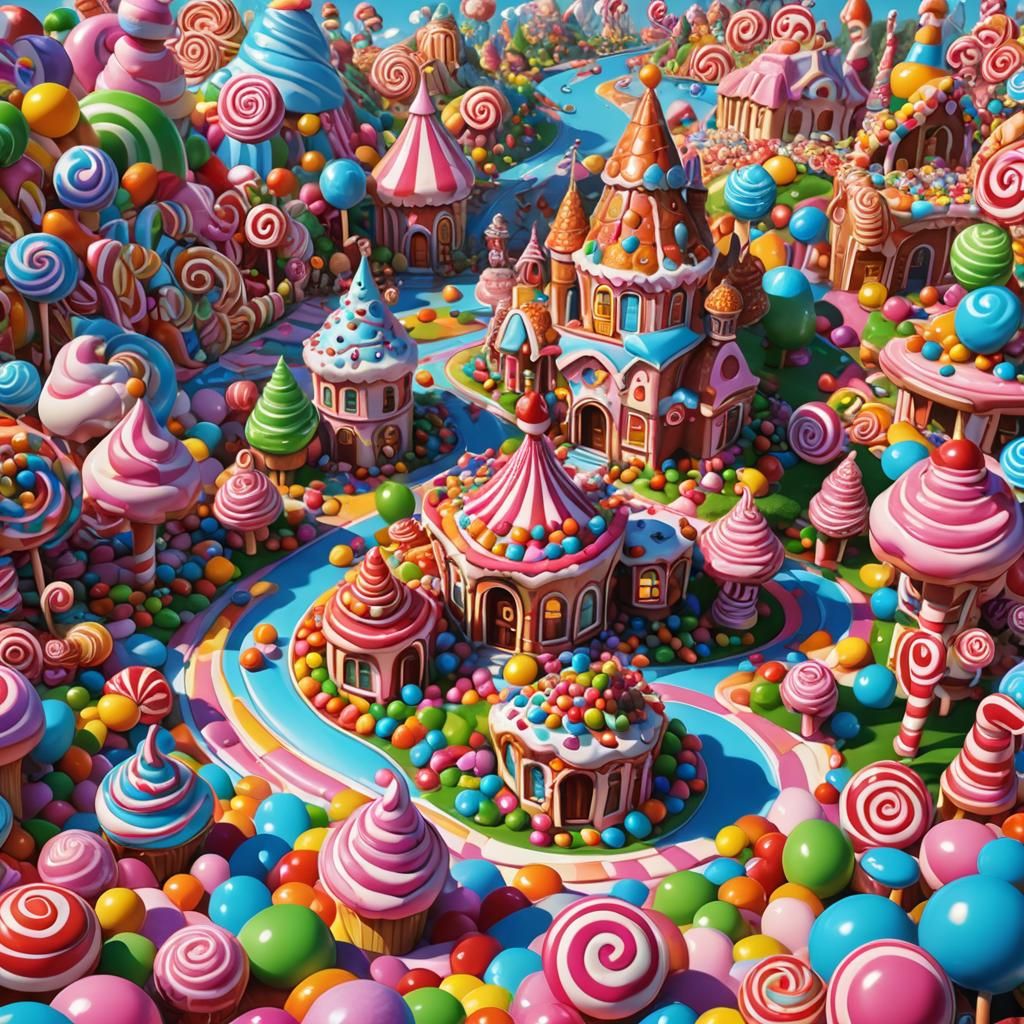 Candyland art!! “Hyperrealistic hyperdetailed highly detaile...