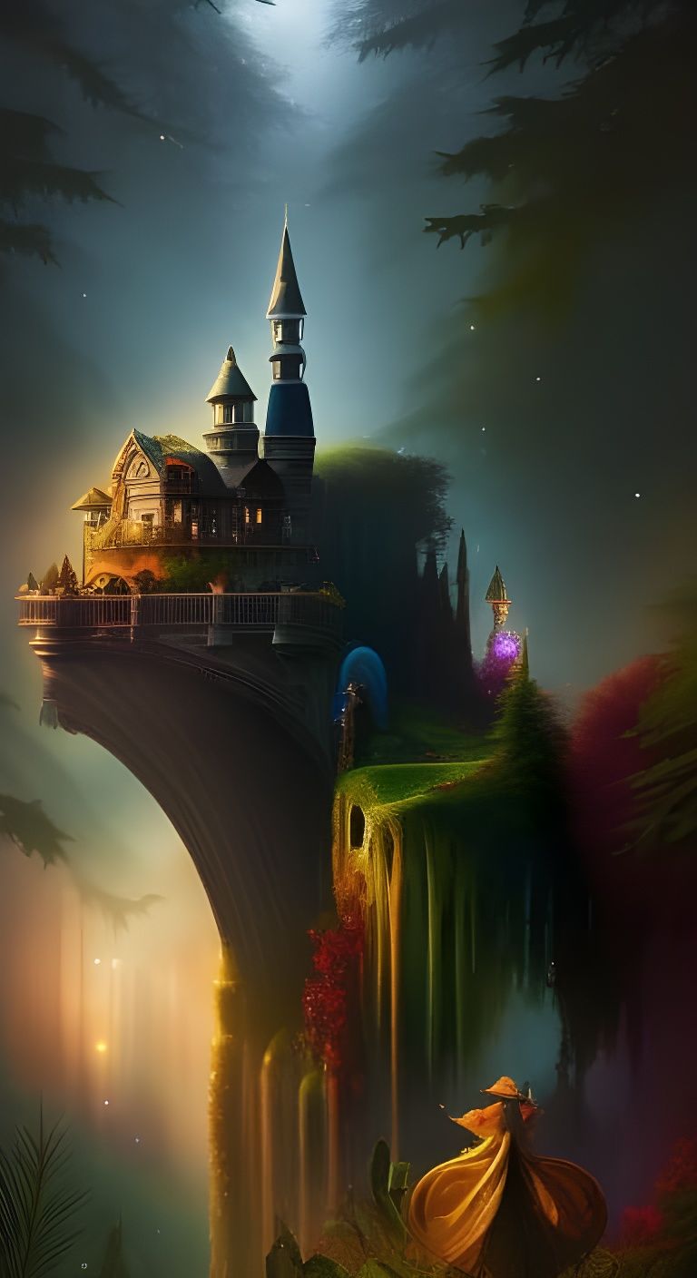 Wizard Teaches Students in Hyperrealistic Watercolor