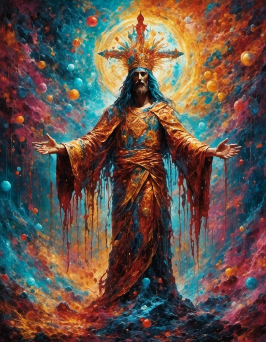 Abstract Expressionism Jesus Christ: Easter Essence