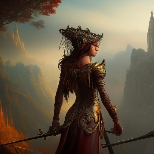 Princess of Iron: Detailed Matte Painting in Deep Color