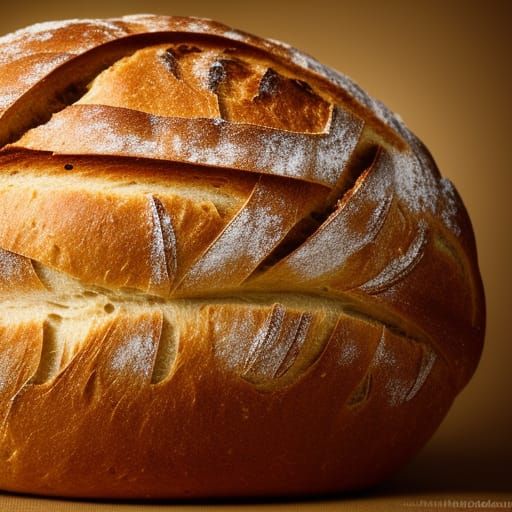 Artistic Bread Portrait with Bokeh Effect