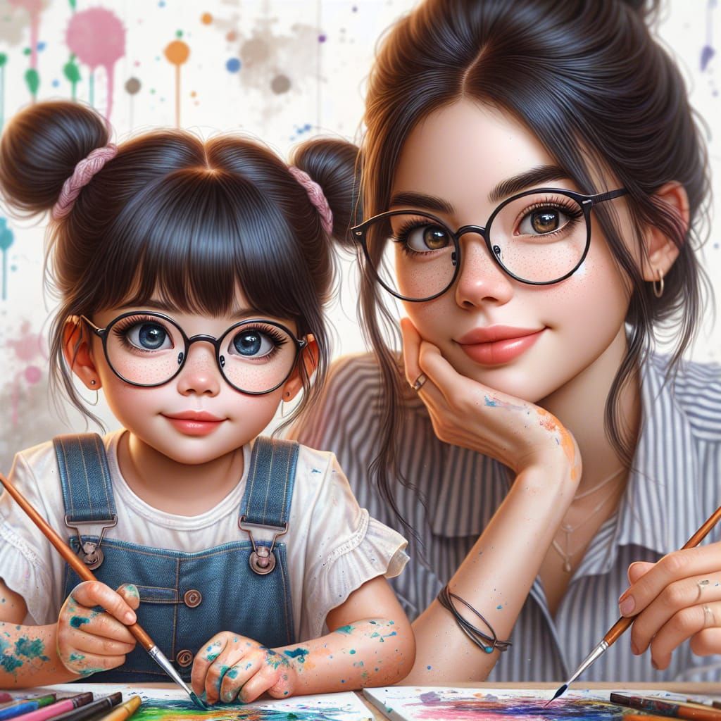 Grandmother and Granddaughter's Watercolour Painting Adventu...