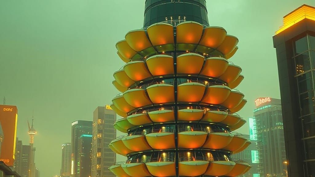 far future cyber city