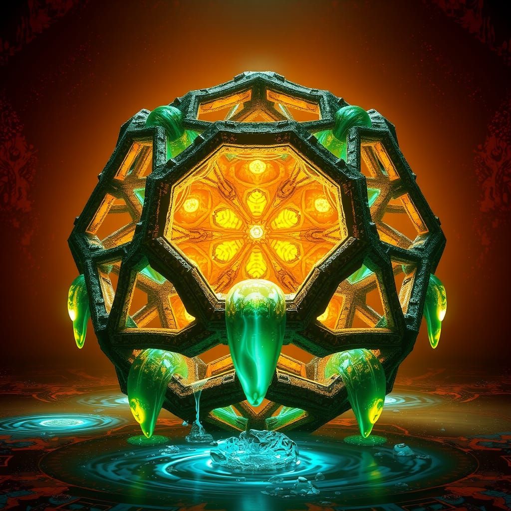 Impossible Geometry with Cascading Turquoise Water