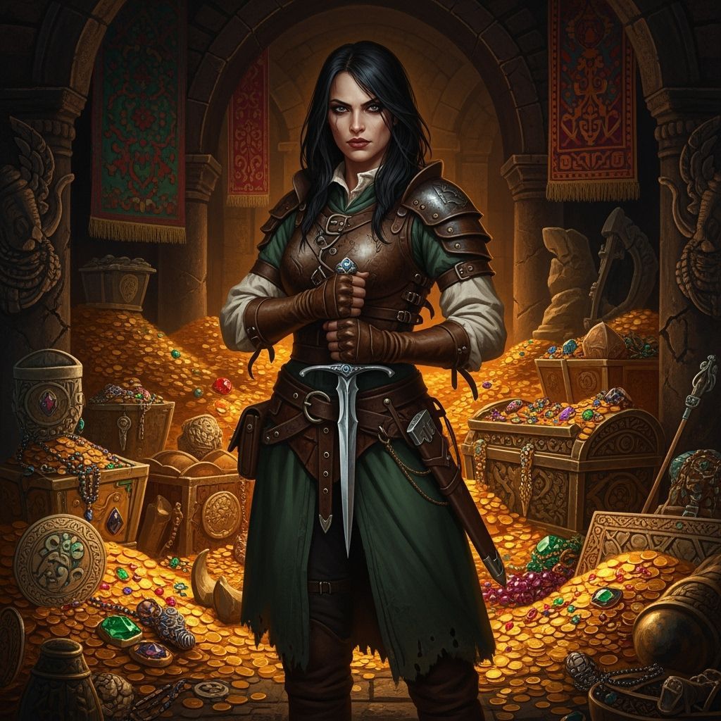 Magic Thief in Medieval Fantasy Style