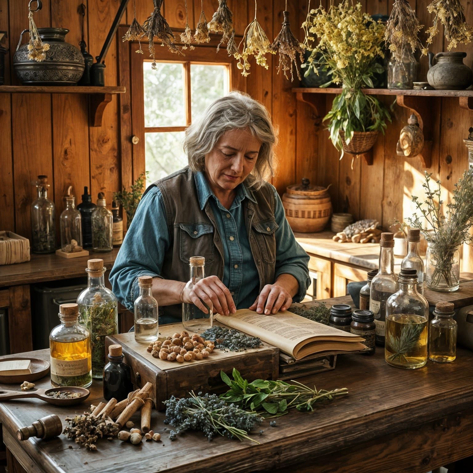 Herbalist in Historic Kitchen