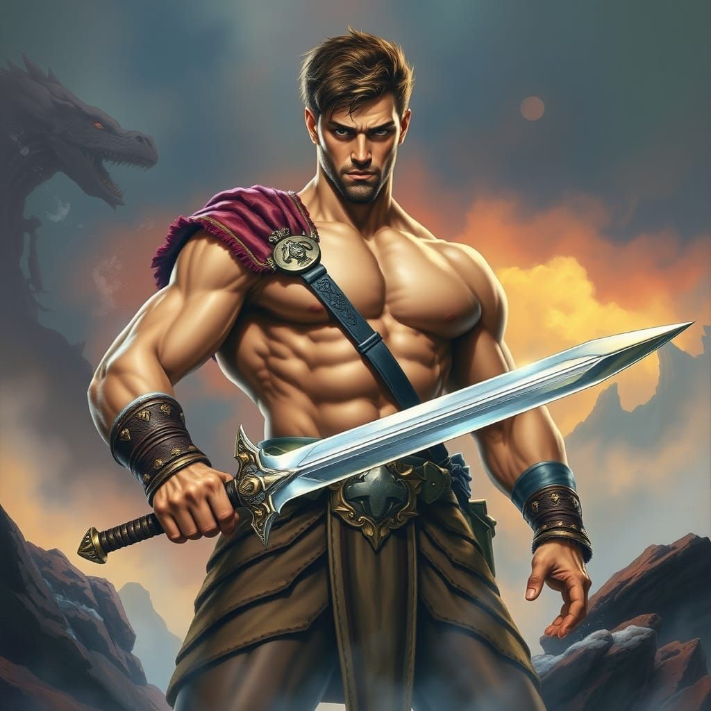 Chiseled Hero Emerges from the Mist