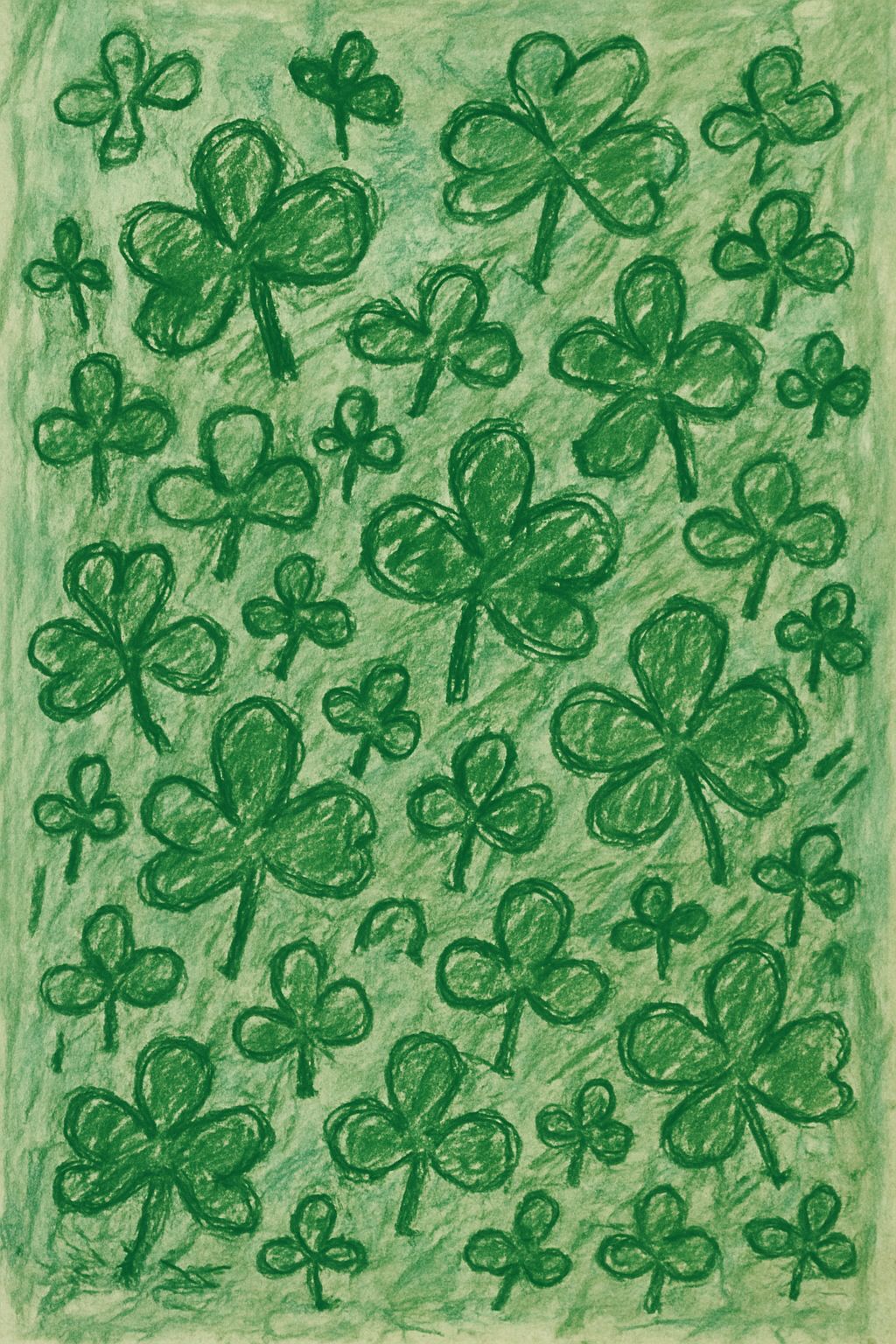 Abstract Green and Grey Nature Art