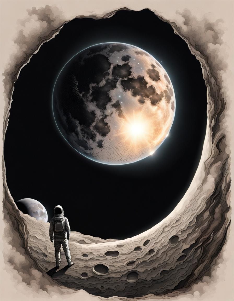 Man on the moon in the moon making moves