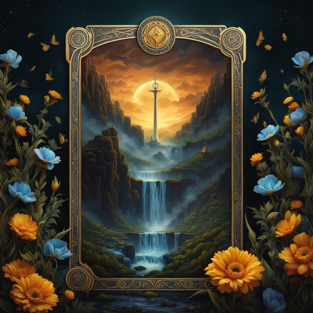Hopelessness Tarot Card: Detailed Matte Painting