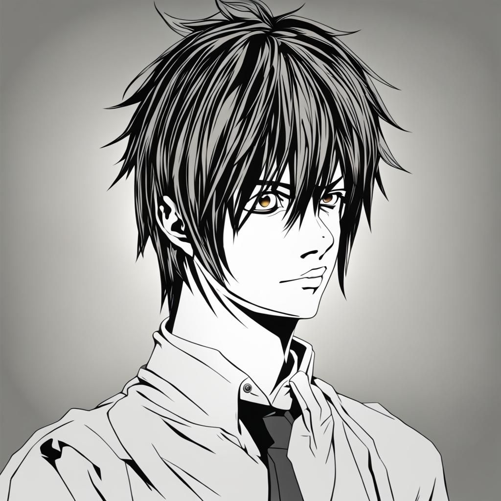 L Lawliet from Death Note Digital Rendering