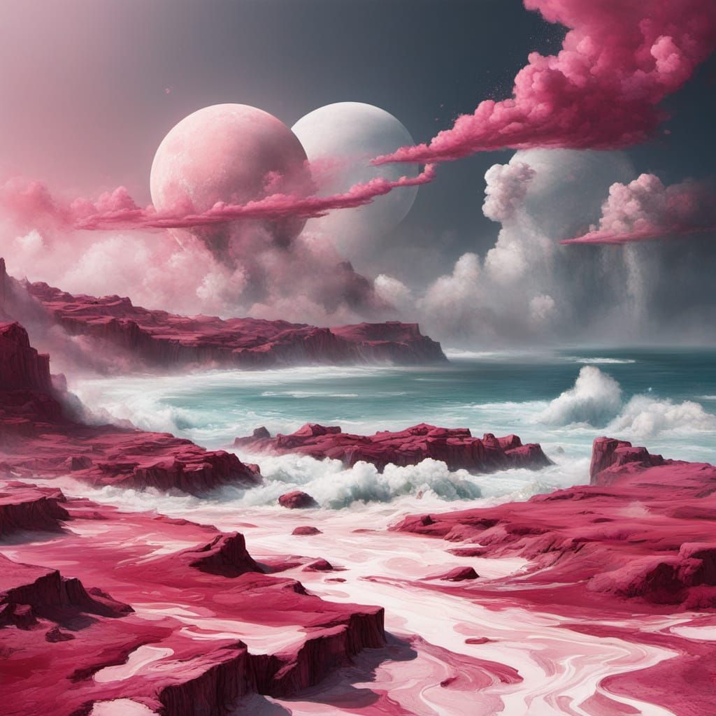 Abstract Surrealism Painting of Lisbon Vista