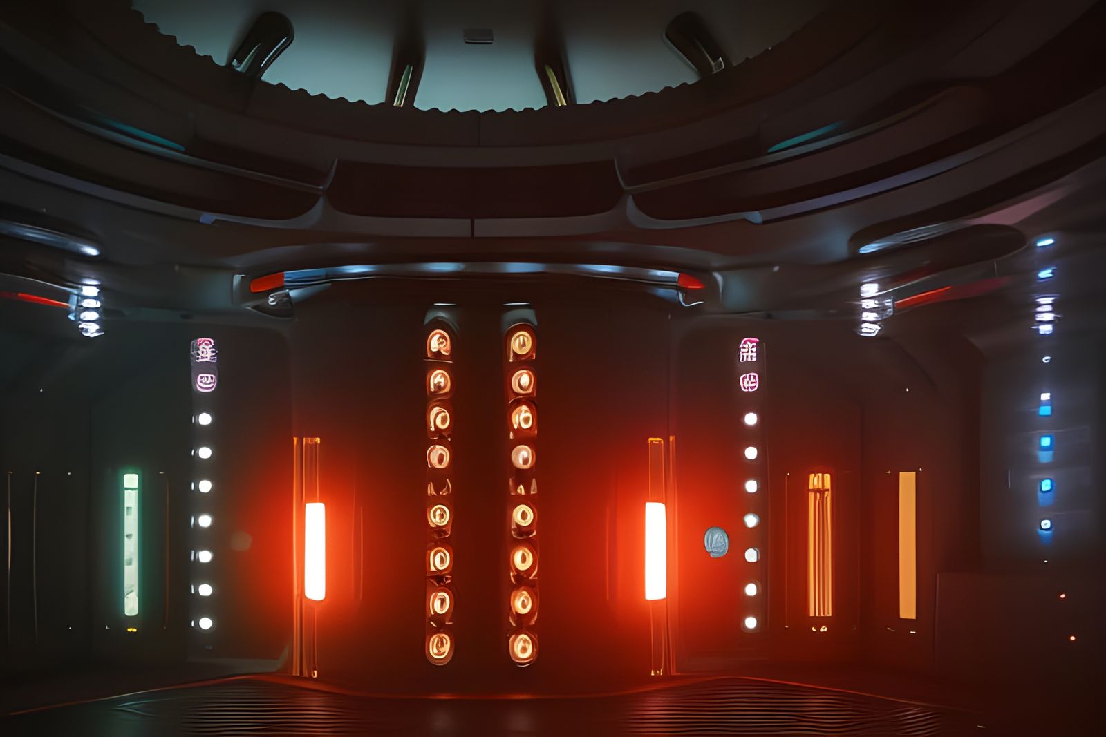 Futuristic Spaceship Cockpit Concept Art