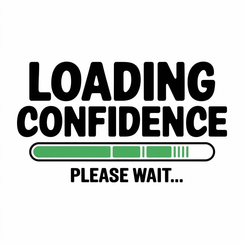 Funny "Loading Confidence" T-Shirt Design