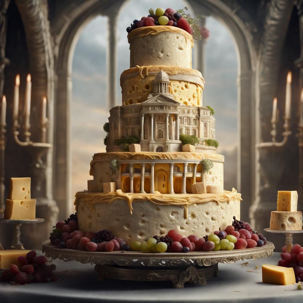 Cheese Wedding Cake: Epic Digital Matte Painting