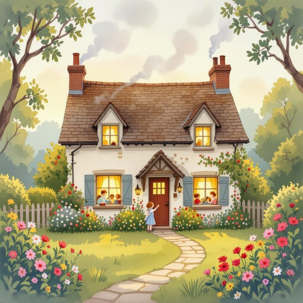 Cozy Sun-Drenched Cottage Radiating Love and Warmth