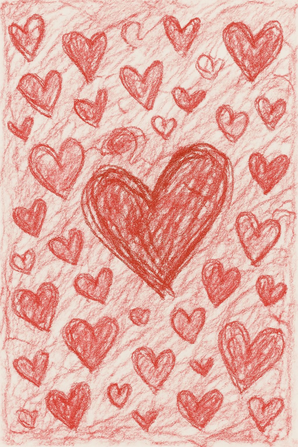 Hearts Fill the Air in Shades of Red and Pink