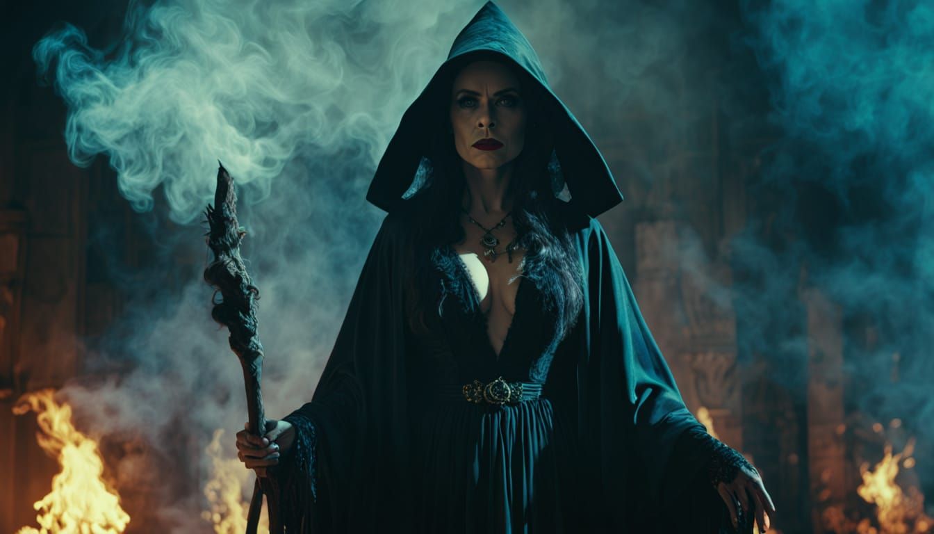 Witch Diva in Dramatic Lighting