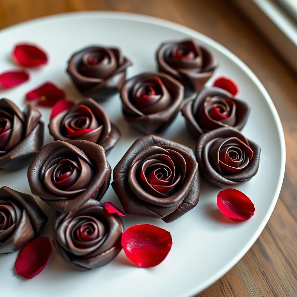 Chocolate Roses in Hyperrealistic Photorealism