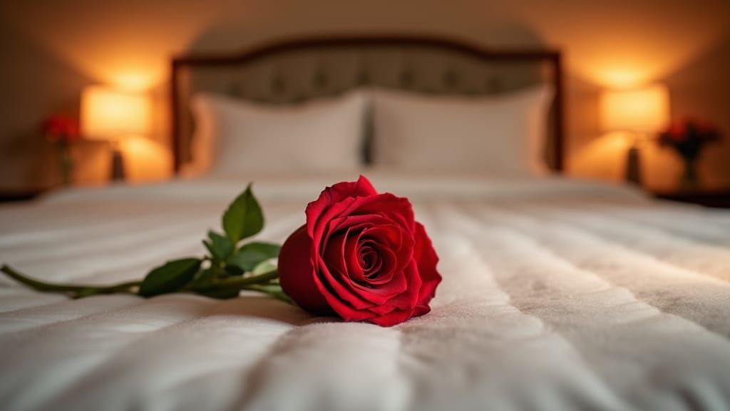 Romantic Rose in Candlelit Luxury