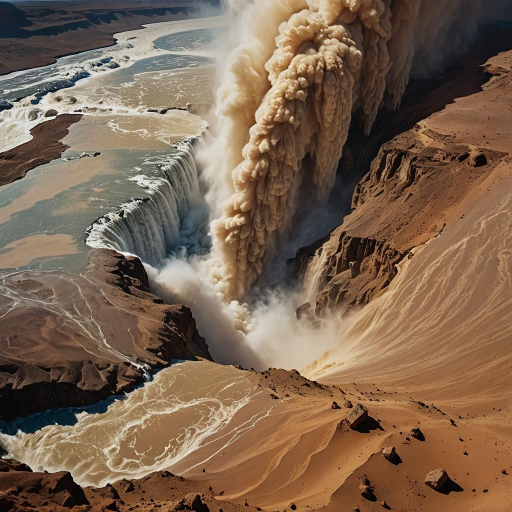 Niagara Falls on Everest in Sahara Desert
