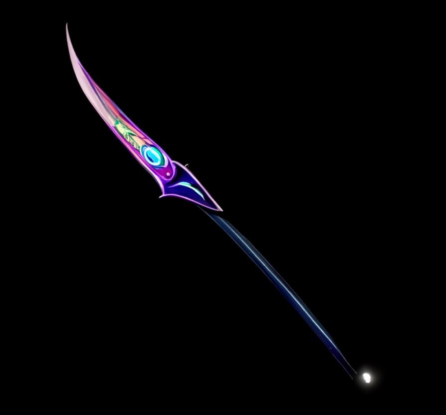 Cosmic War Scythe: Galactic Art Deco Concept