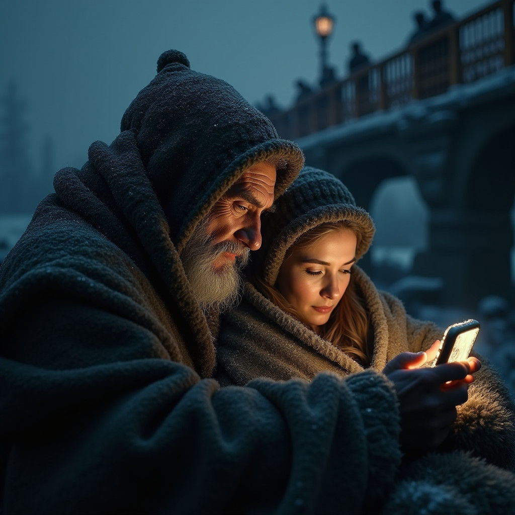 Poignant Moment Captured in Dramatic Digital Art