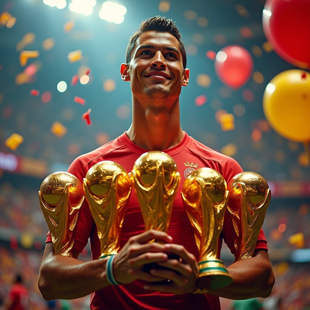 Soccer Star Celebrates Victory in Murakami-Inspired Stadium