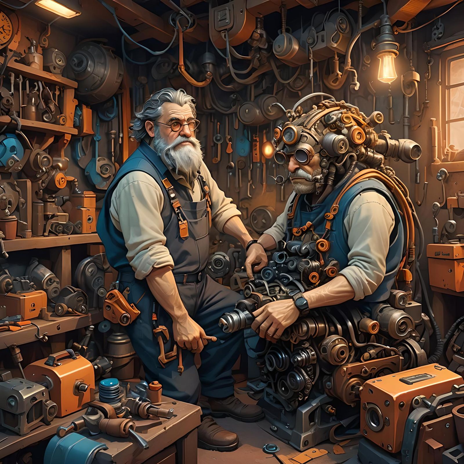 Performance Engine in Traffic: Detailed Matte Painting