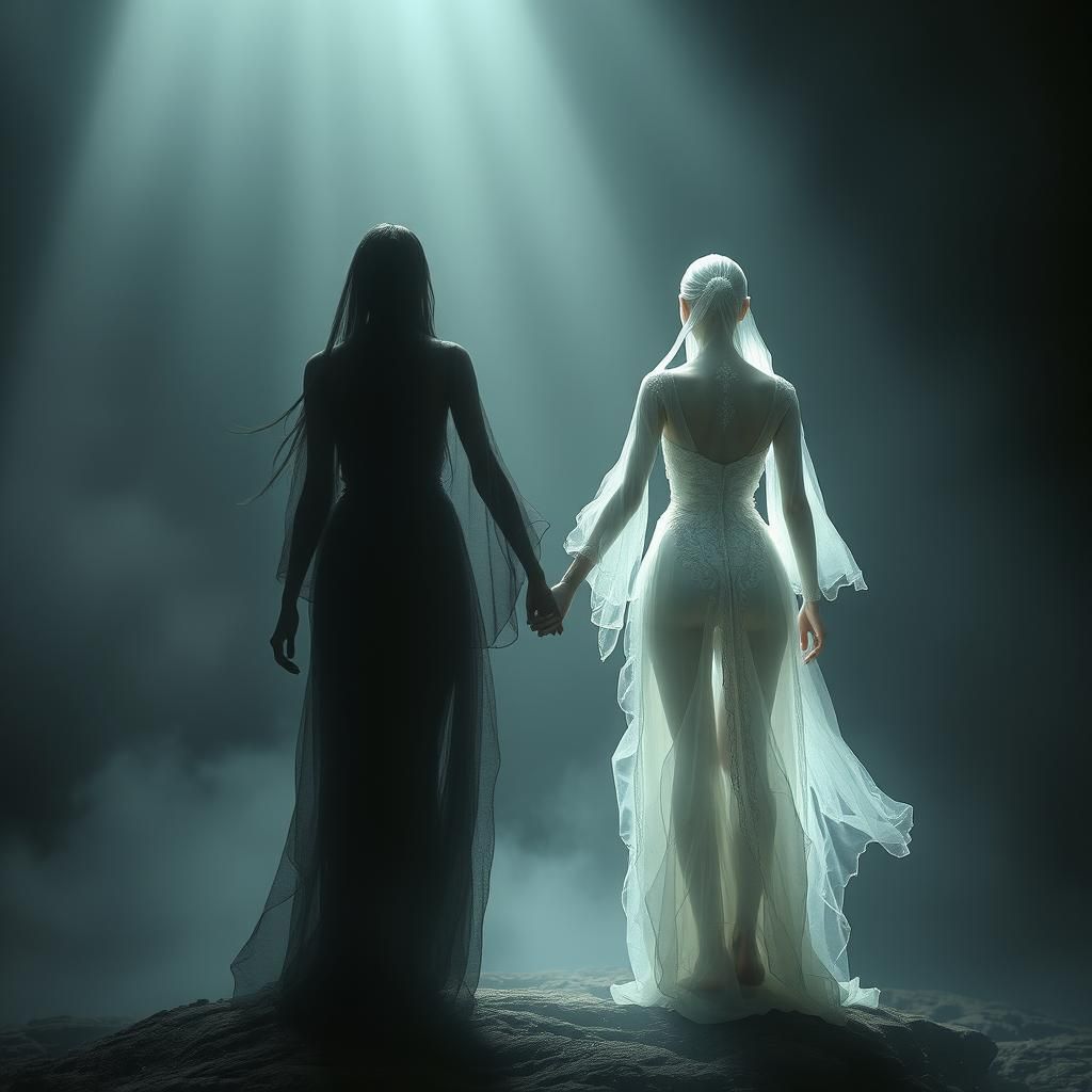 Ethereal Beings in Eternal Dance, Surrealist Style