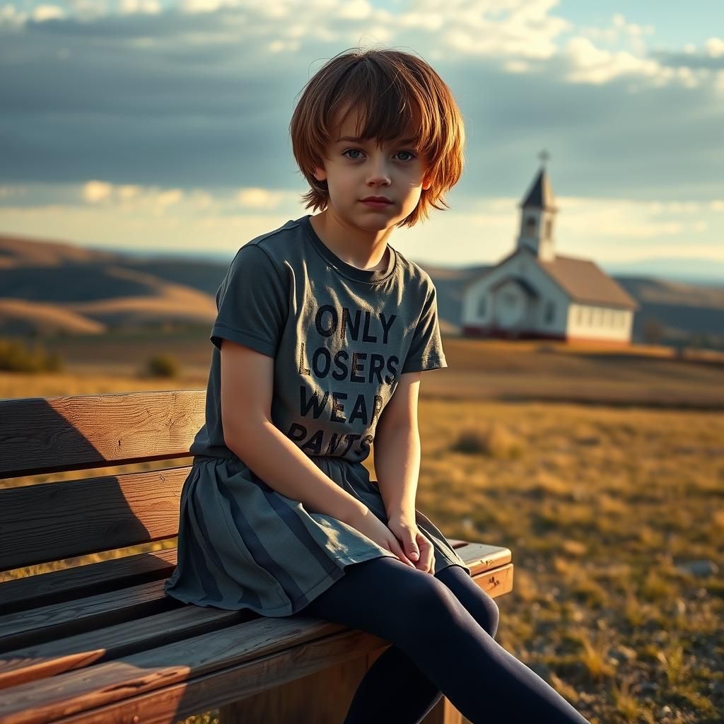 Boy in Skirt: American Landscape Fine Art Photography