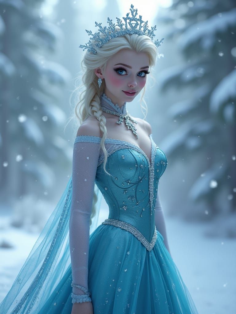 Icy Xenomorph Queen in Princesscore Biomechanical Style