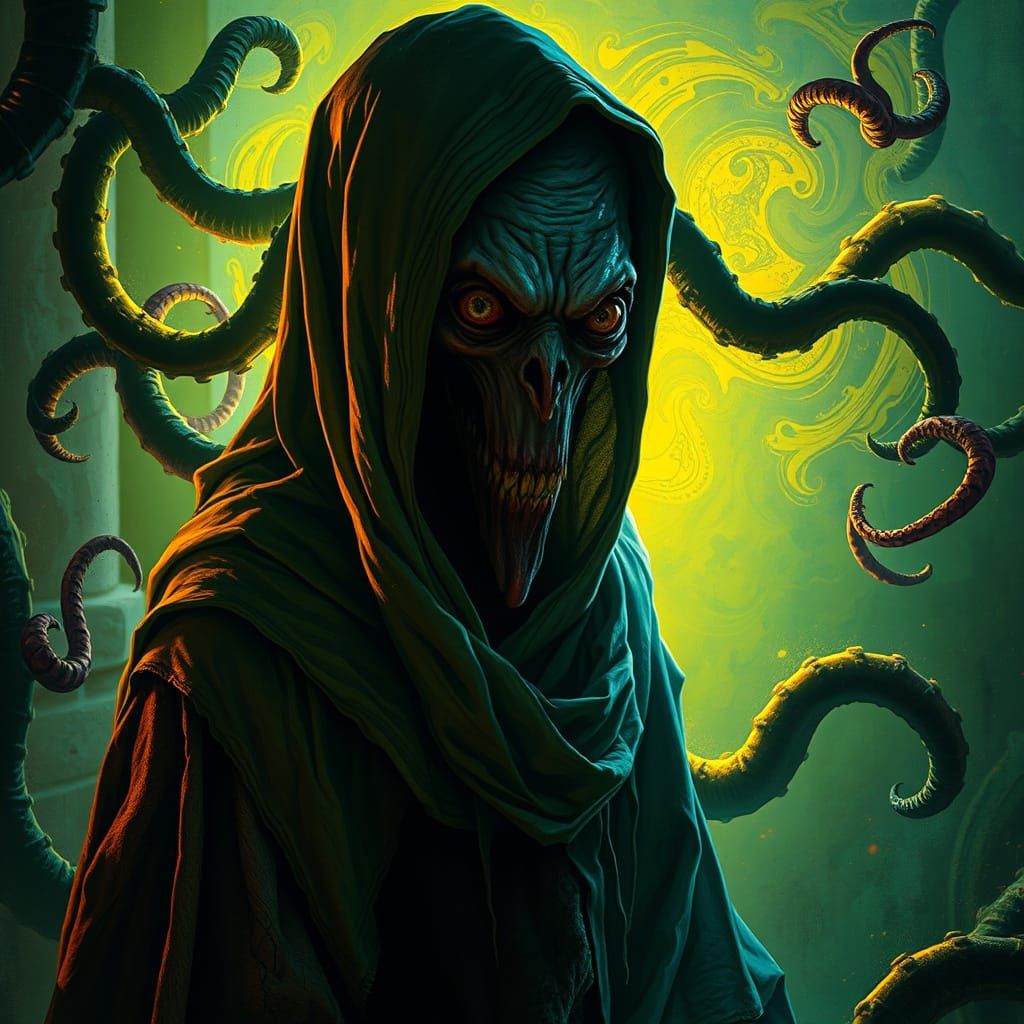 Surreal Descent into Madness in Grotesque, Lovecraftian Styl...