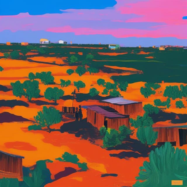 West Darfur Community Resilience: A Vector Art Illustration