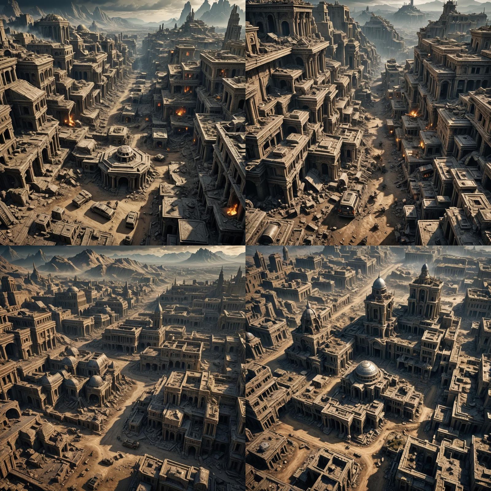 Alien War Devastation of Sodom and Gomorrah