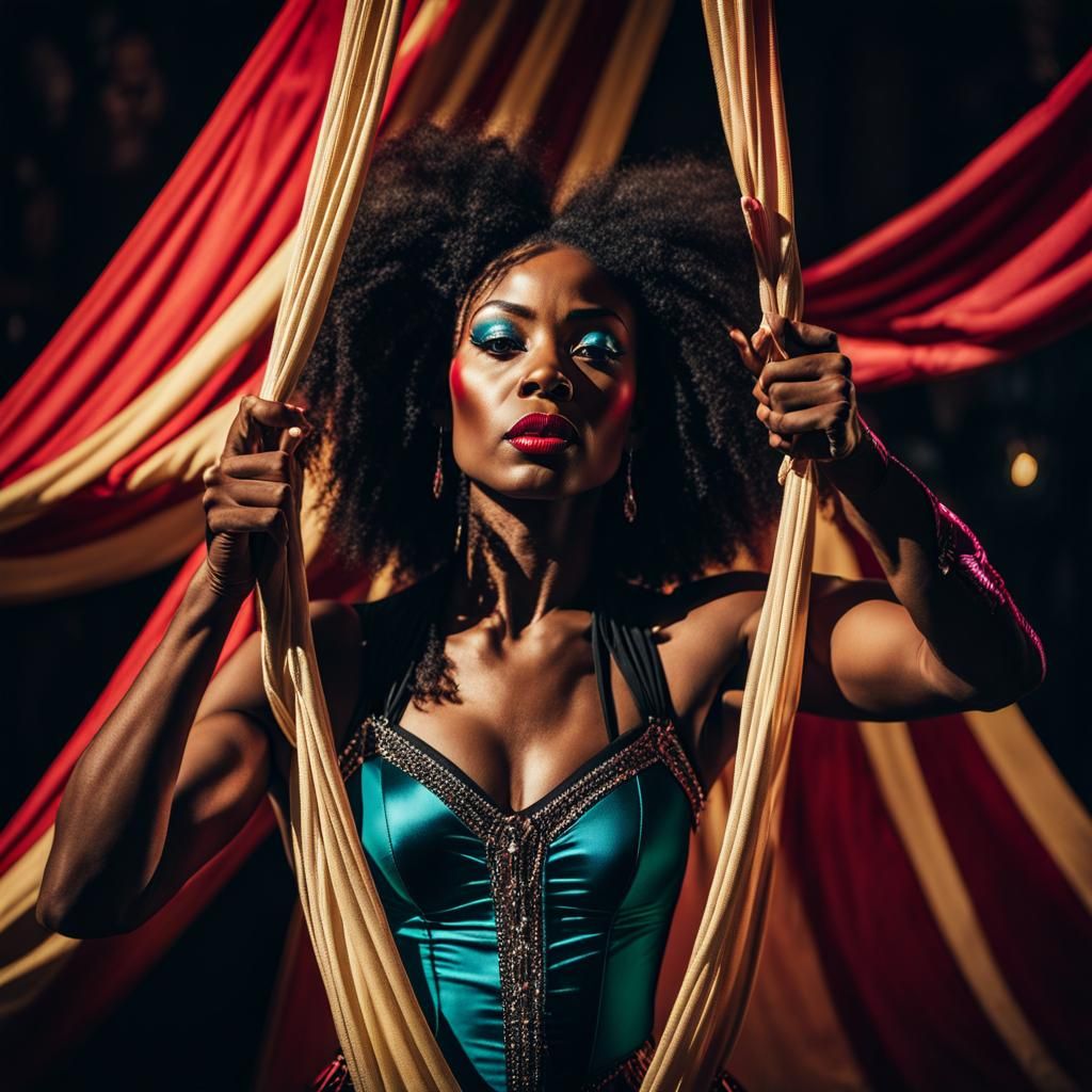 Aerial Silks Portrait in Hyperrealism