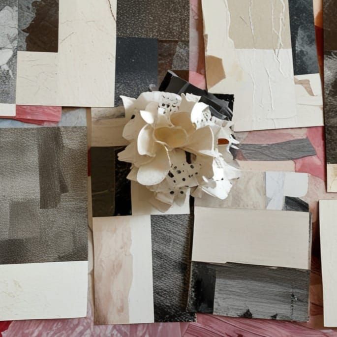 Abstract Collage in Expressionist Surrealist Style