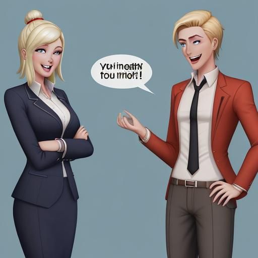 Happy Boss Offers Female Temp a Promotion