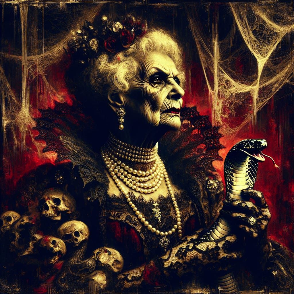 Evil Queen in Baroque Style with Cobra