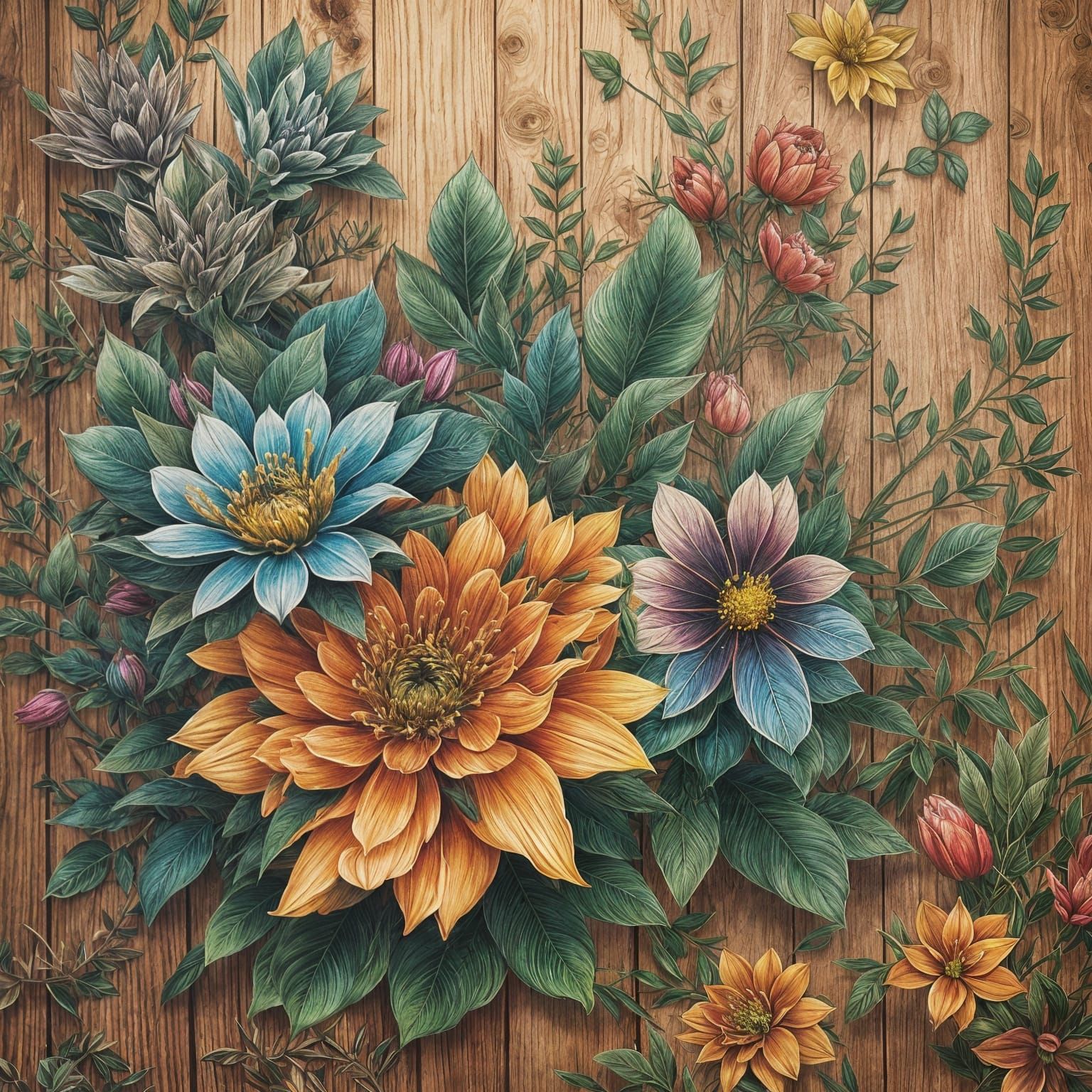 Classic Nature Tattoo Flash Sheet