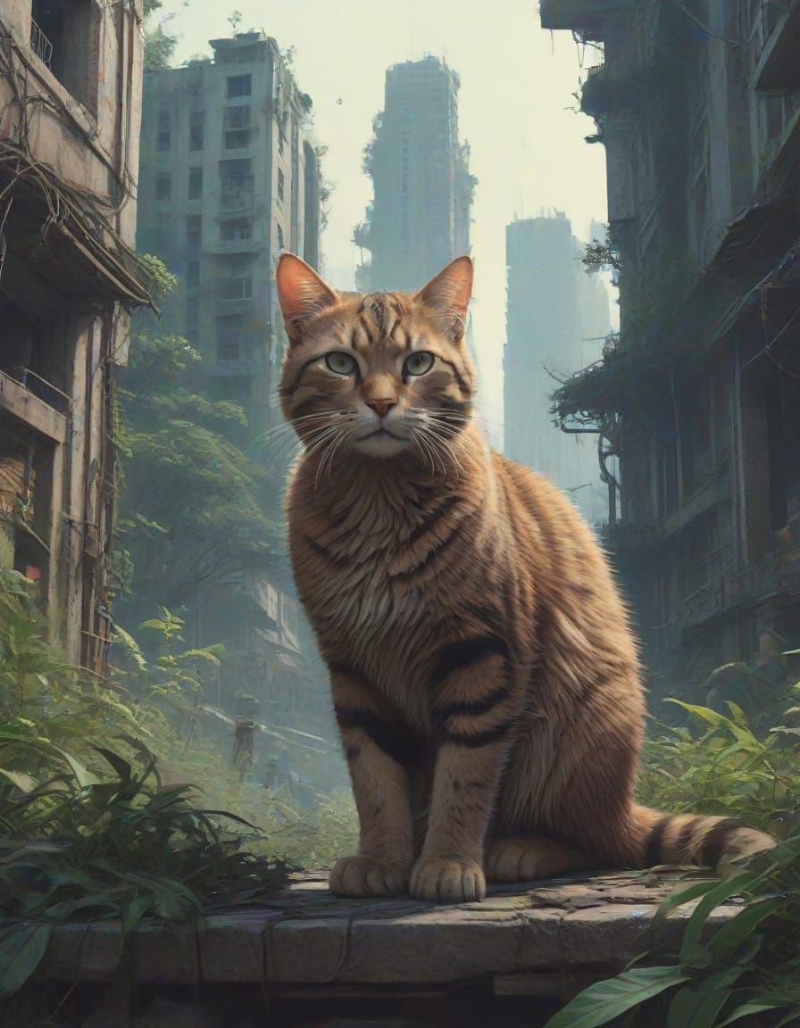 Stray Cat in Ruined Megacity Book Cover