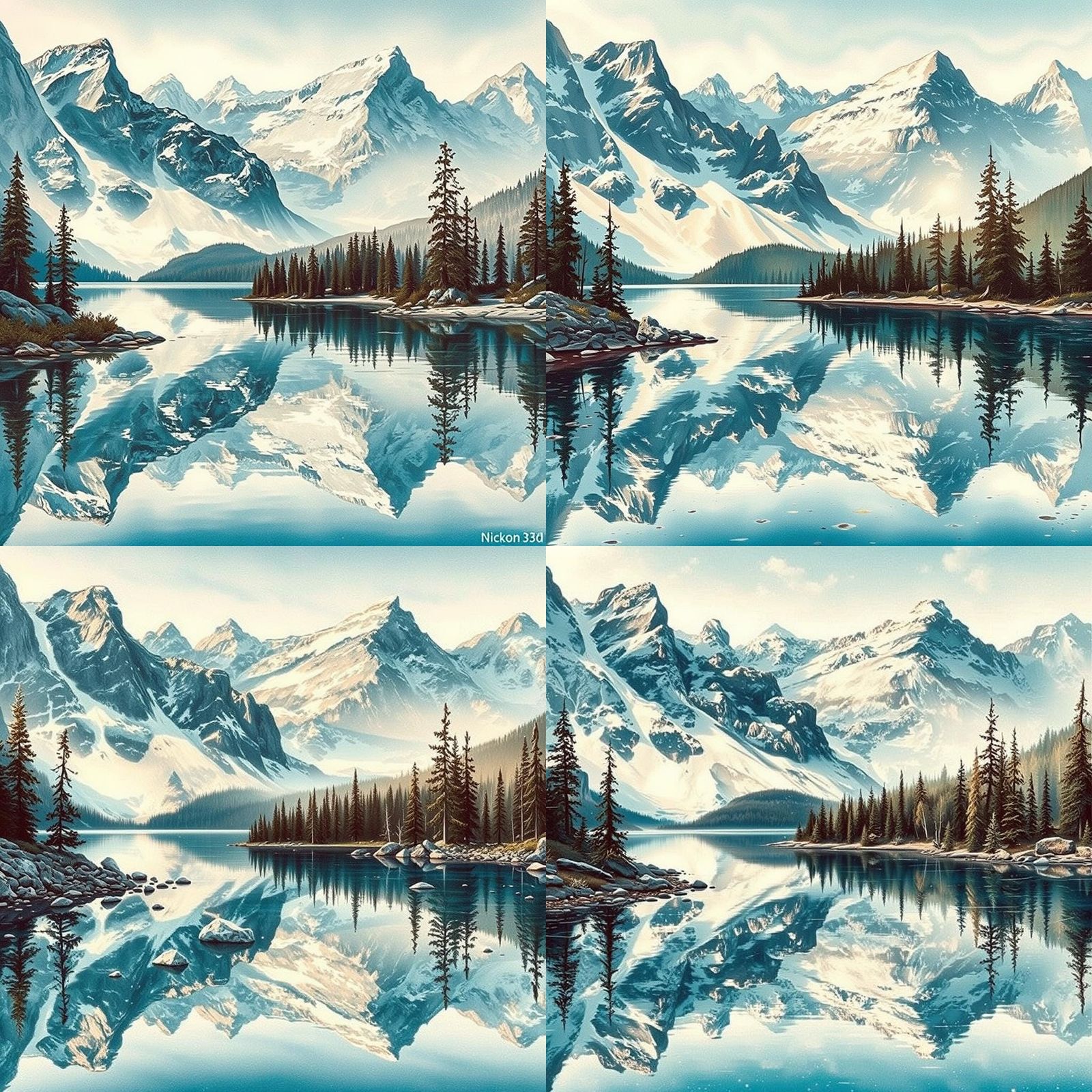 Beach Rocks and Mountain View in 4K 3D