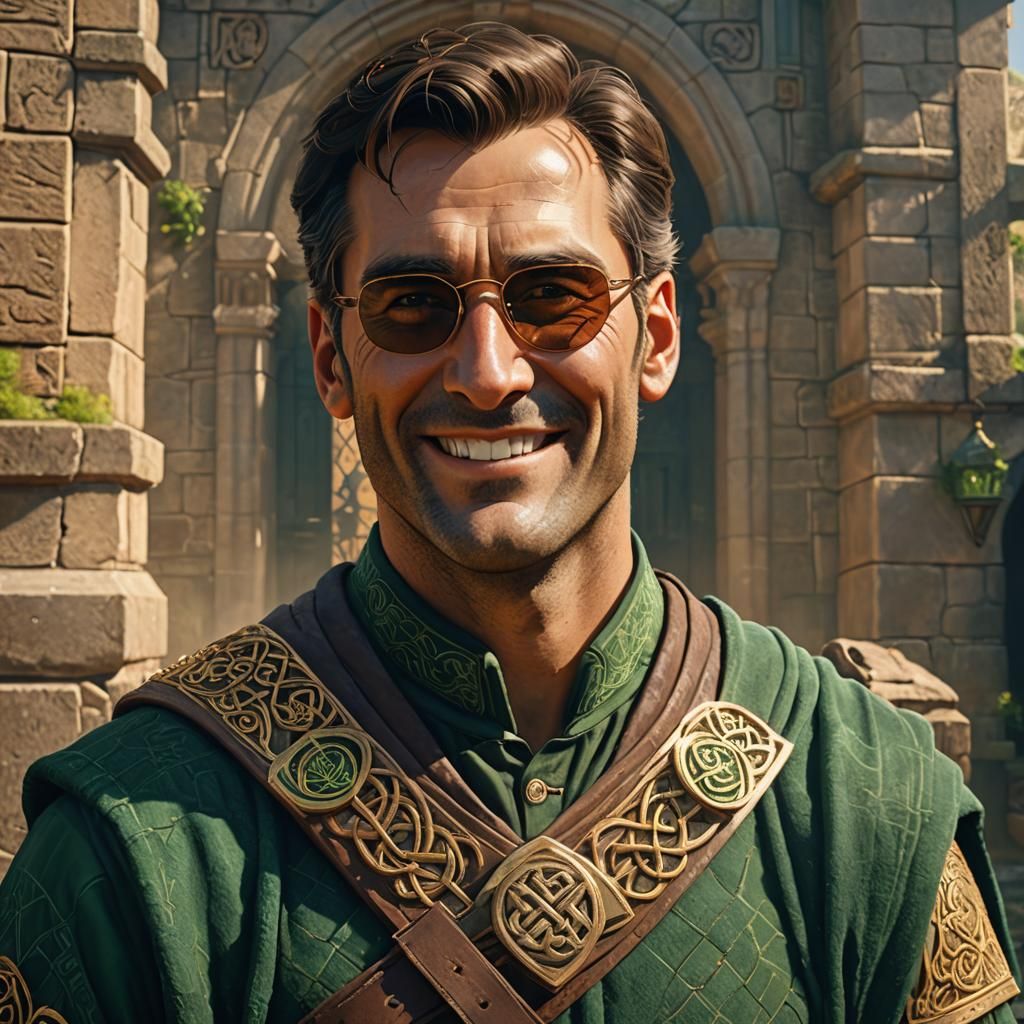 Ash Williams Portrait in Medieval Fantasy Style