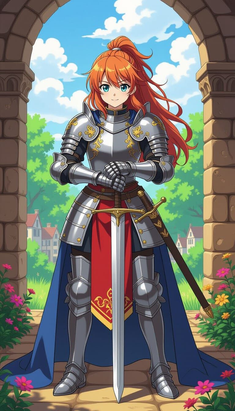 Anime Bertrand du Guesclin as Armored Girl