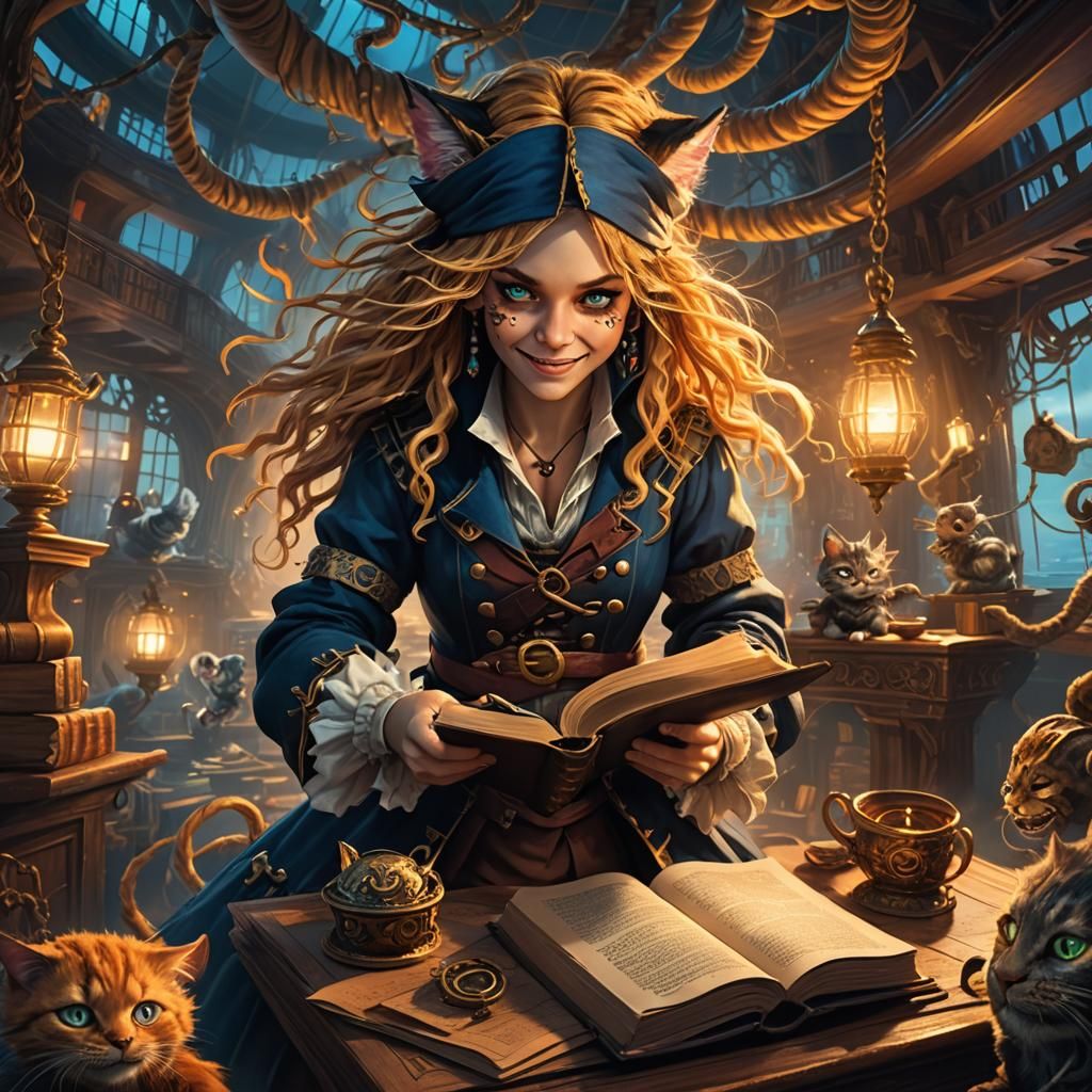 Alice the Pirate's Battle with Cheshire Cat
