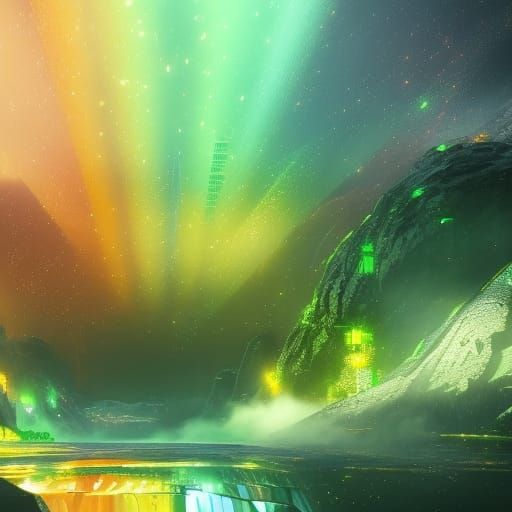 Glittering Elements: Detailed Matte Painting in Deep Color