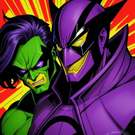 Supervillain in Comic Book Style Art