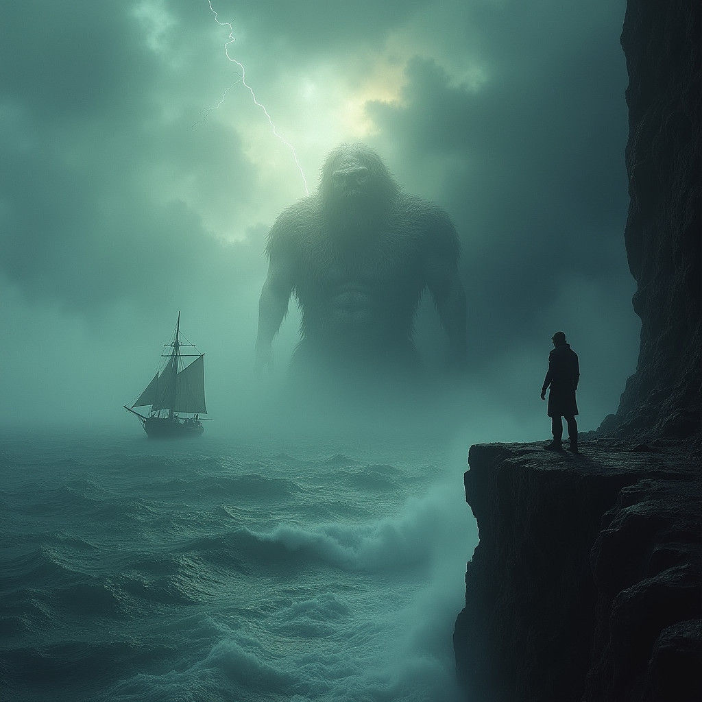 Epic Sea God Emerges in Cinematic Film Still