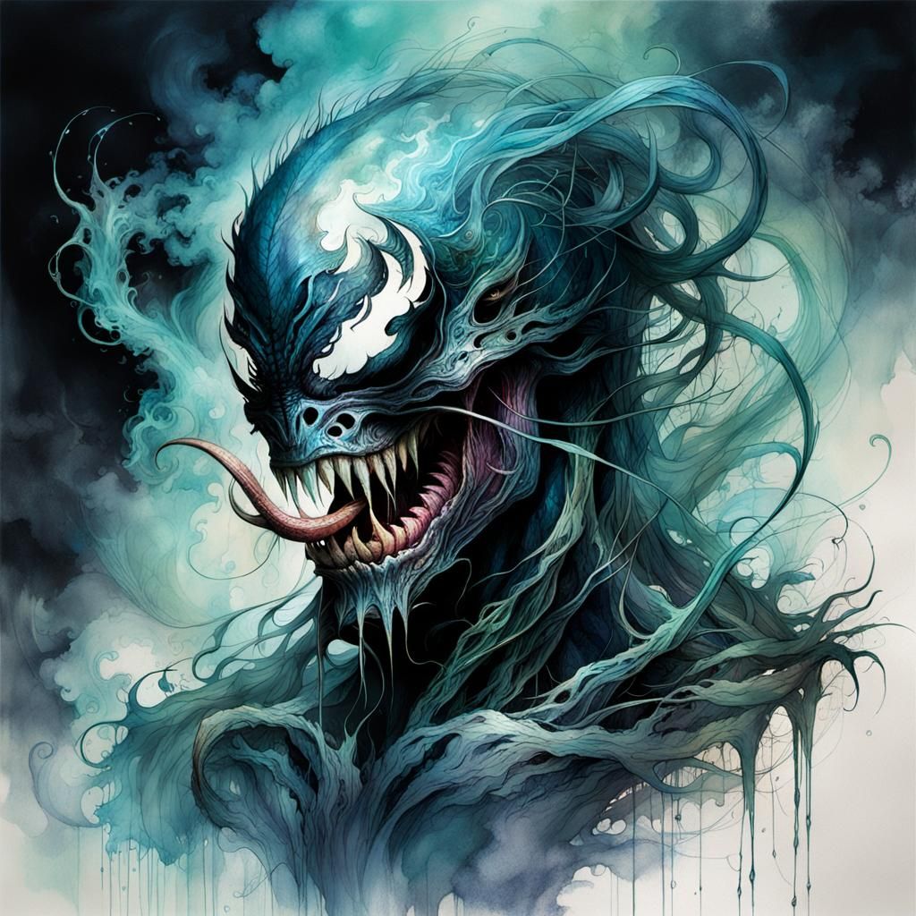 Iridescent Mist Cloud with Rutilant Glow in Dark Fantasy Sty...