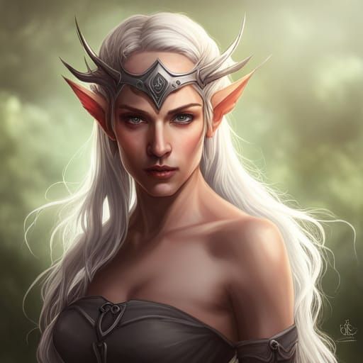 Fantasy Elf Lord Portrait in Hyper-Detailed Style